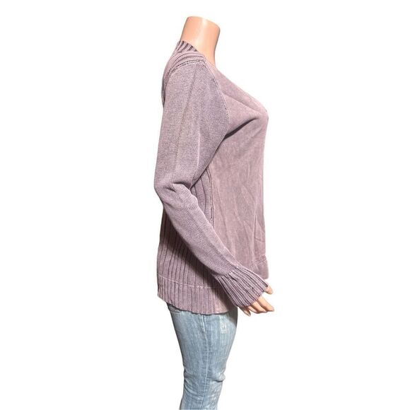 Pulp V neck knit fleece mix pullover raisin sweater top M - Picture 6 of 7